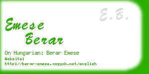emese berar business card